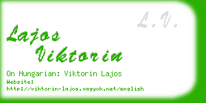 lajos viktorin business card